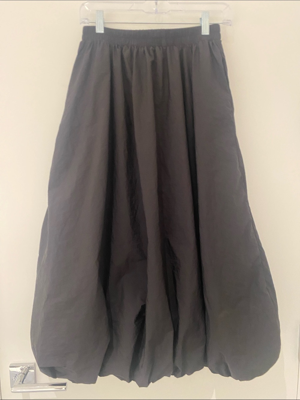 SHEIN (Est.) Long Bubble Skirt With Elastic Waist Band Black M